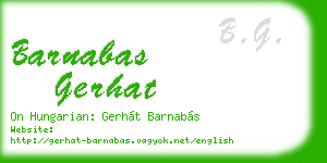 barnabas gerhat business card