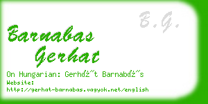 barnabas gerhat business card
